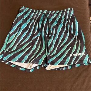 Raskol Men's Apex Athletic Shorts - Black and Green 5”